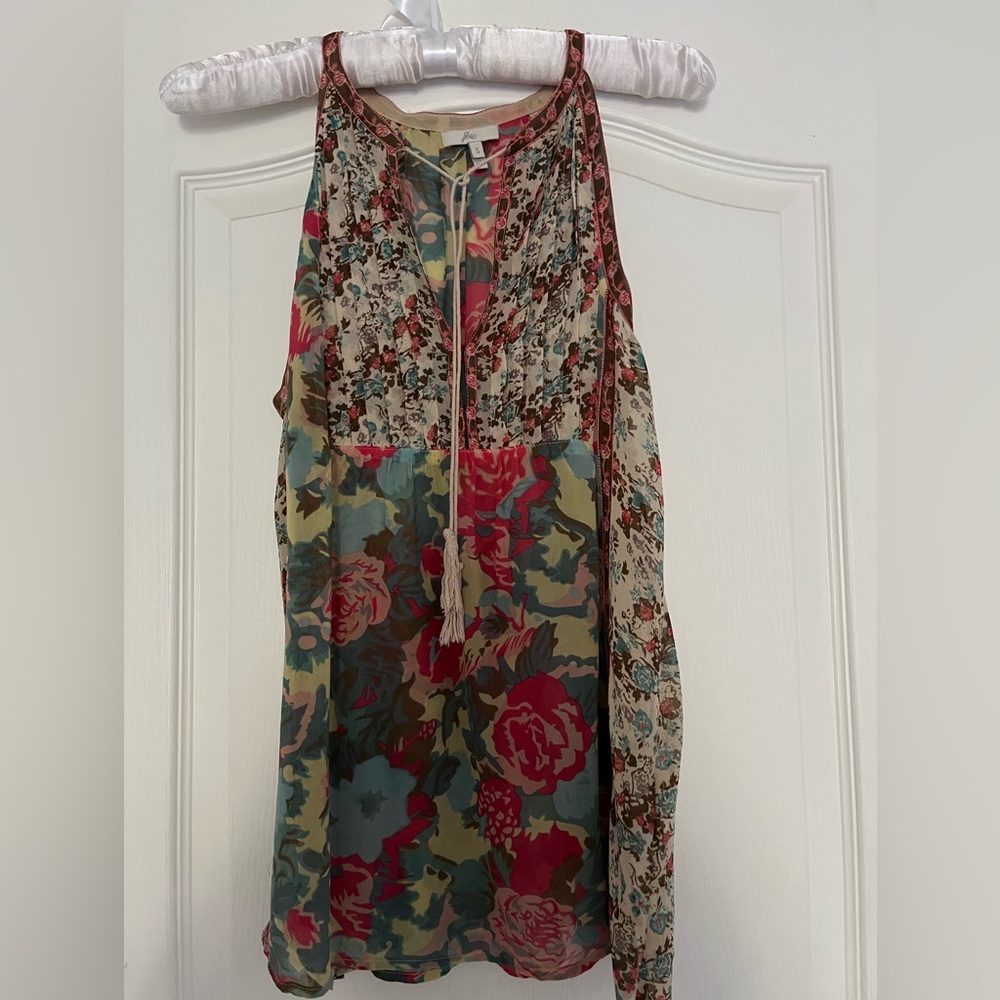 Joie Silk Boho Top, size S